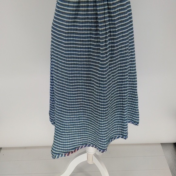 Maeve Anthropologie Waverly Gingham Plaid Blue Purple One Shoulder Dress Size 8 - Picture 12 of 15